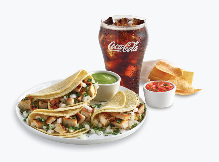 New Chicken Tacos al Carbon Combo
