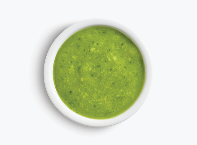 Open container of avocado salsa