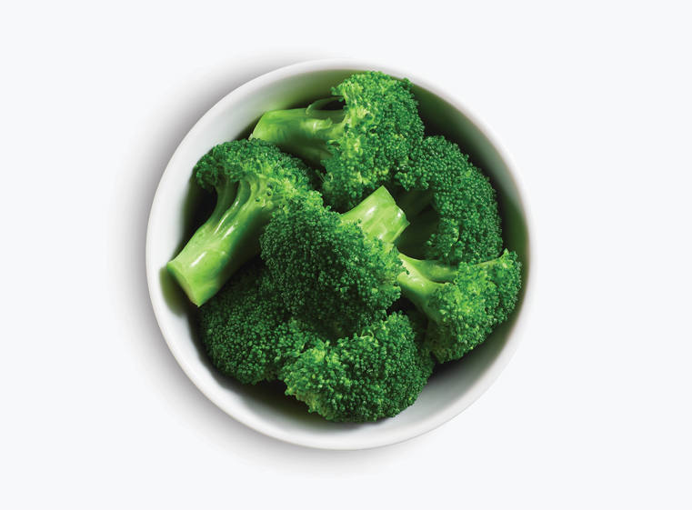 Bowl of freshly steamed broccoli