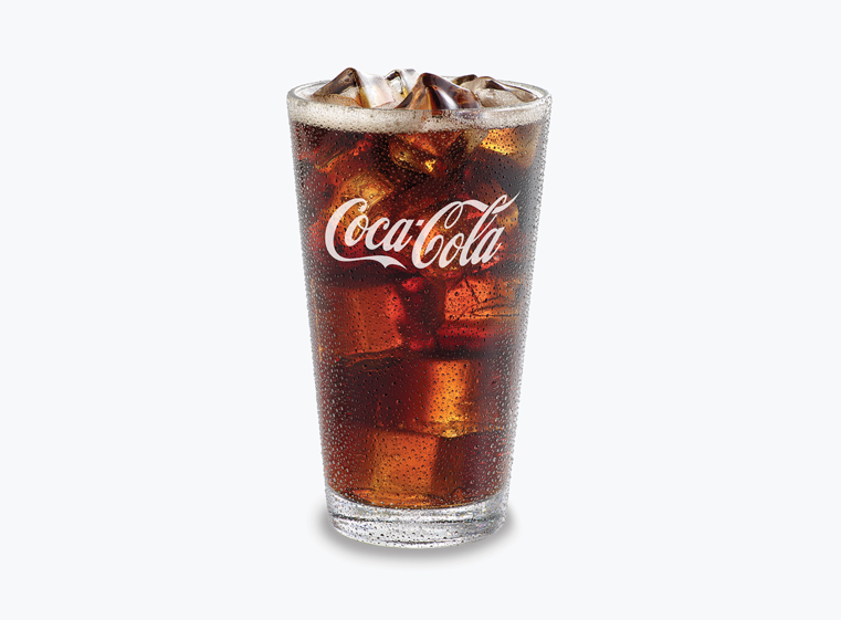Glass of Coke on ice