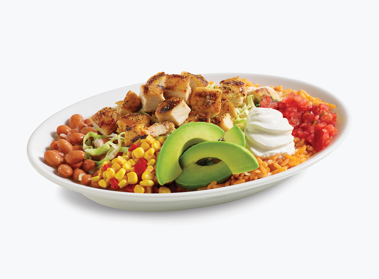 Grande Avocado Chicken Bowl with dollop of sour cream