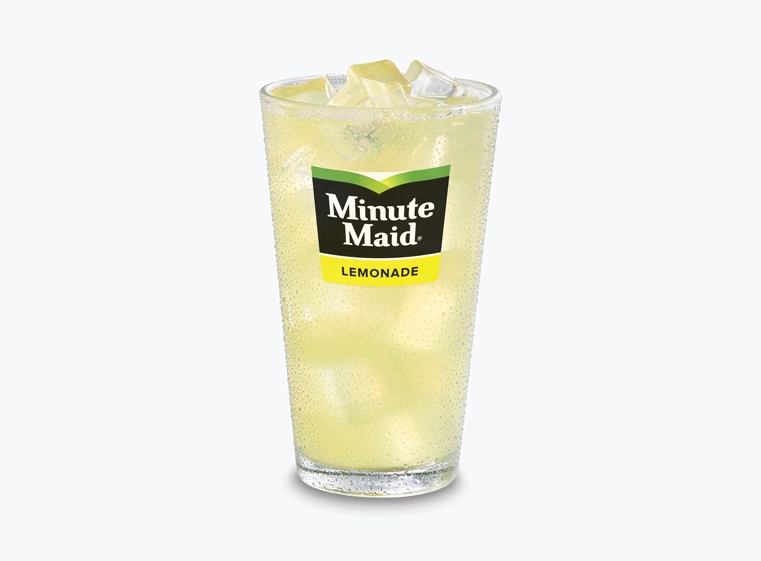 Glass of Minute Maid Lemonade on ice