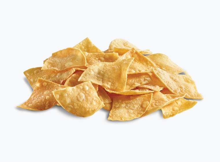 Tortilla chips served on plate