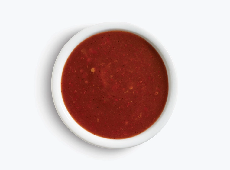 Side ramekin of salsa roja