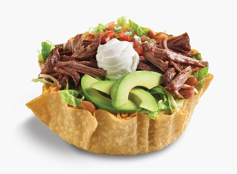 Double Shredded Beef Tostada Salad
