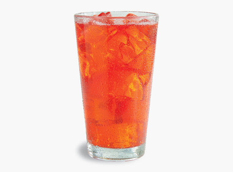 Glass of Hi-C Flashin' Fruit Punch on ice