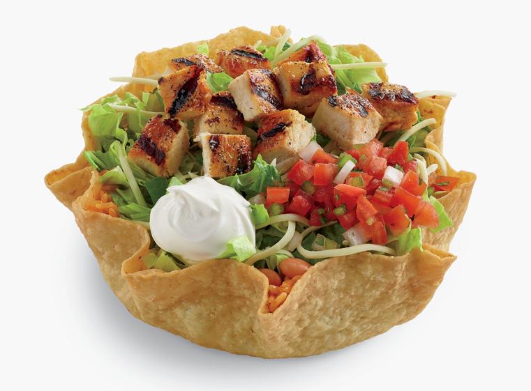 Classic Tostada Salad in Tortilla Shell