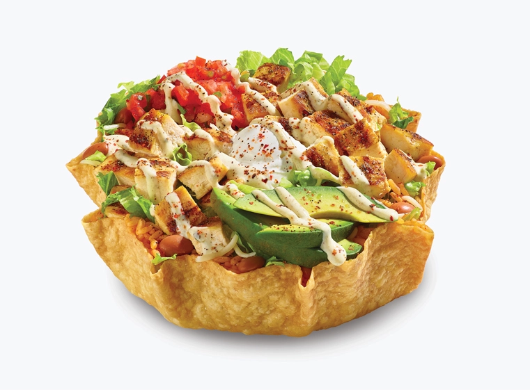 one baja chicken tostada