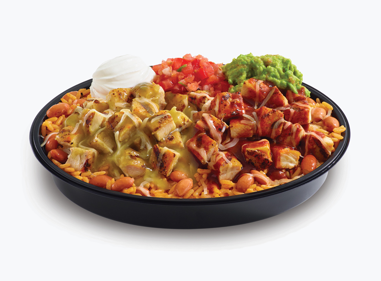 Red & Green Chile Cheesy Enchilada Double Chicken Bowl