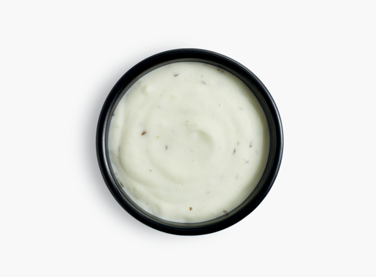 Side ramekin of ranch dressing