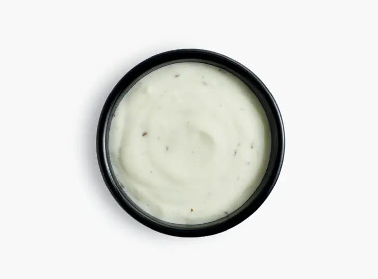 Side ramekin of ranch dressing