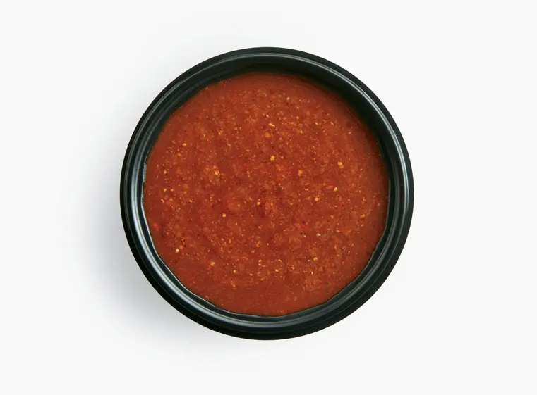 Side ramekin of salsa roja