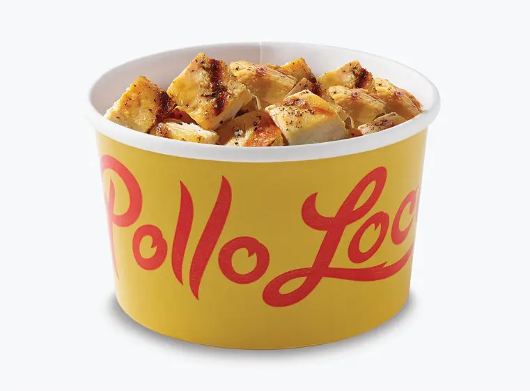 Cup of chopped chicken breast