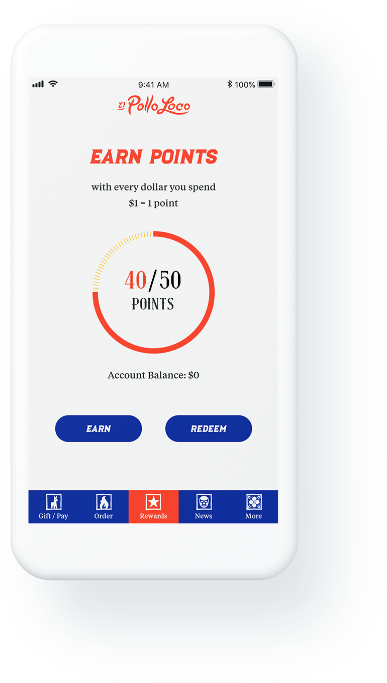 Loco Rewards Mobile application - Earn points screen