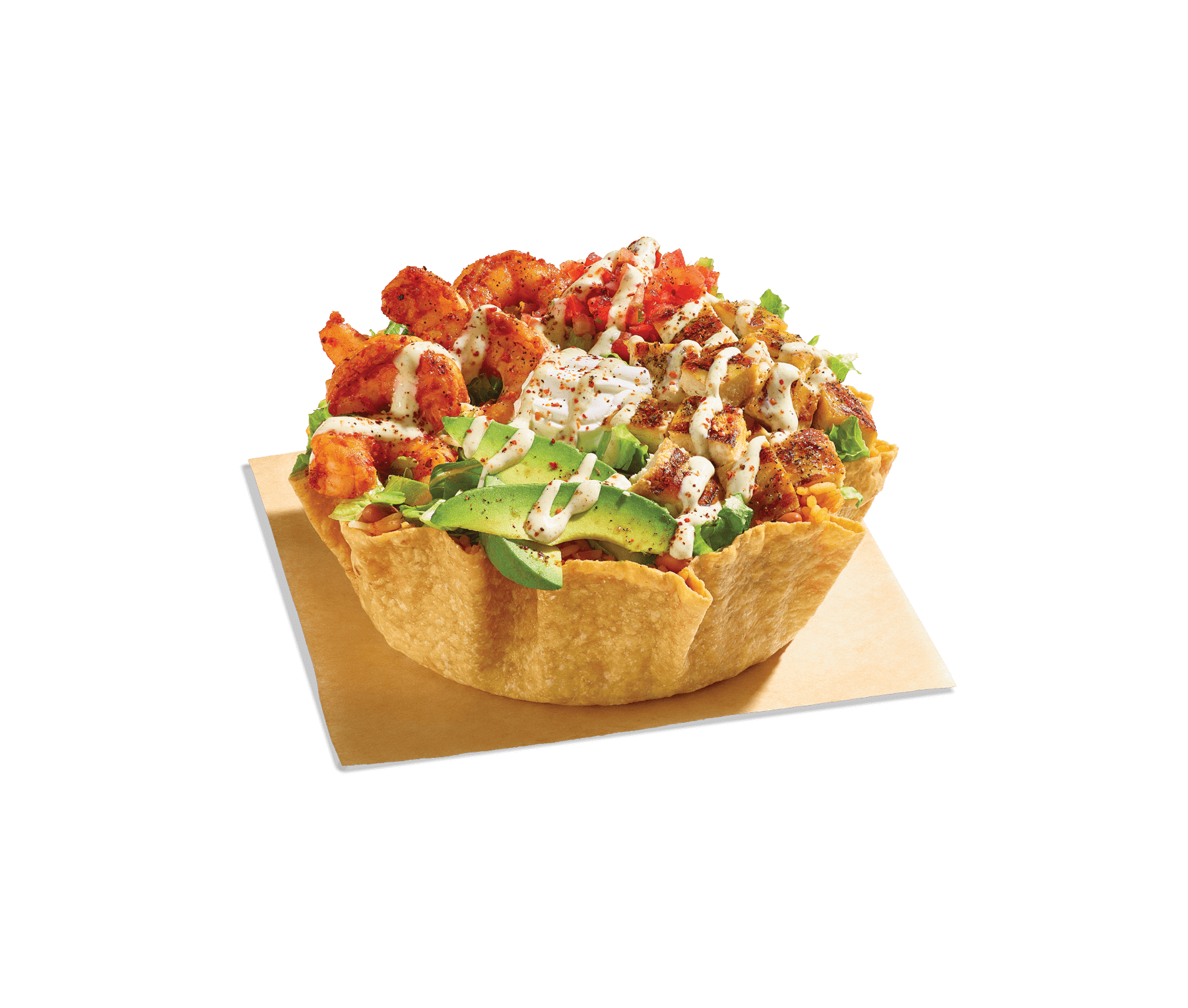 Baja Chicken & Shrimp Tostada