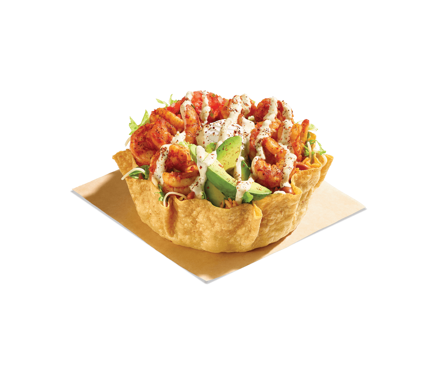 Baja Double Shrimp Tostada